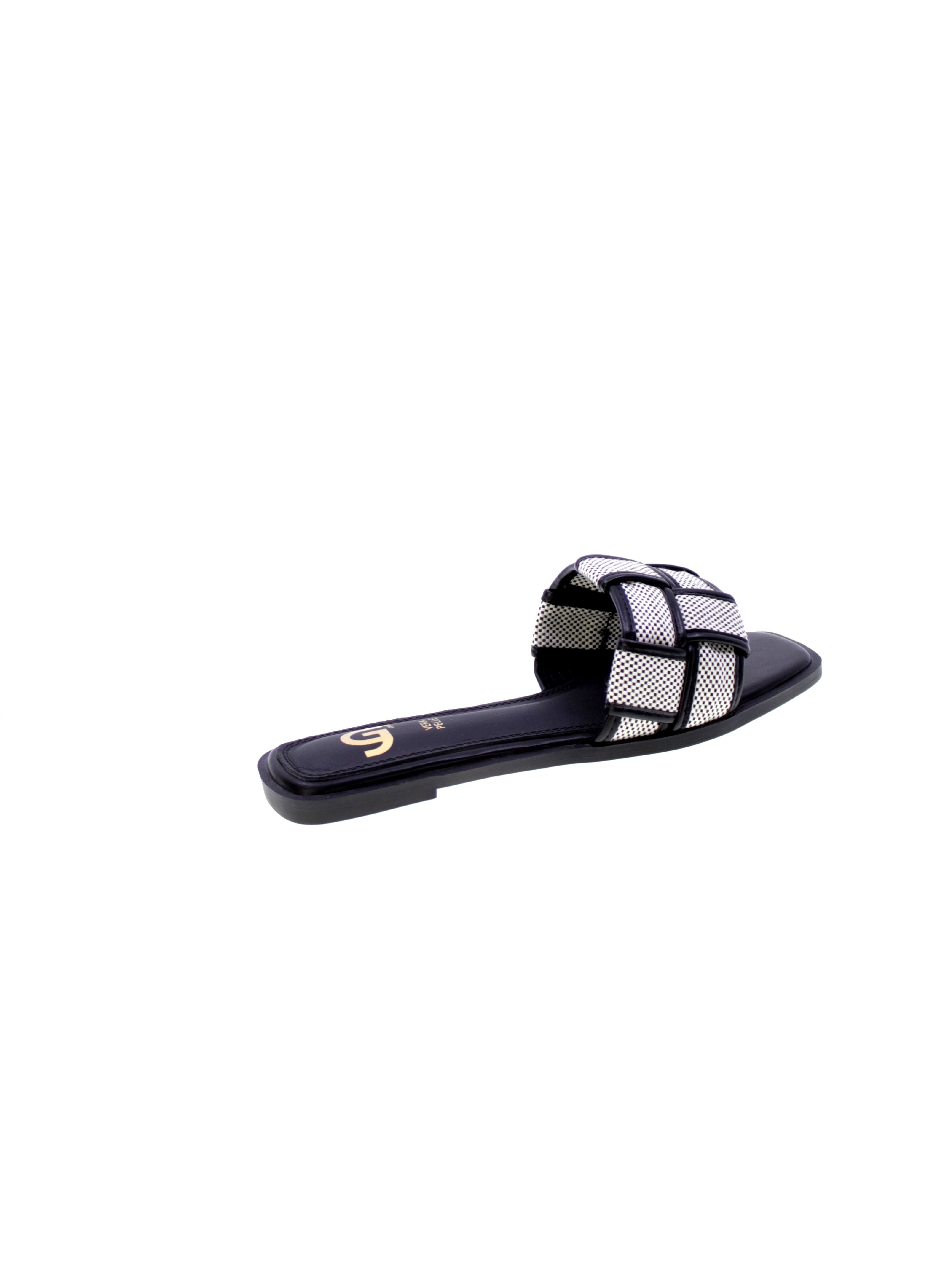 Gold&gold Sandalo Mules Basso Tessuto Donna Nero Gh60