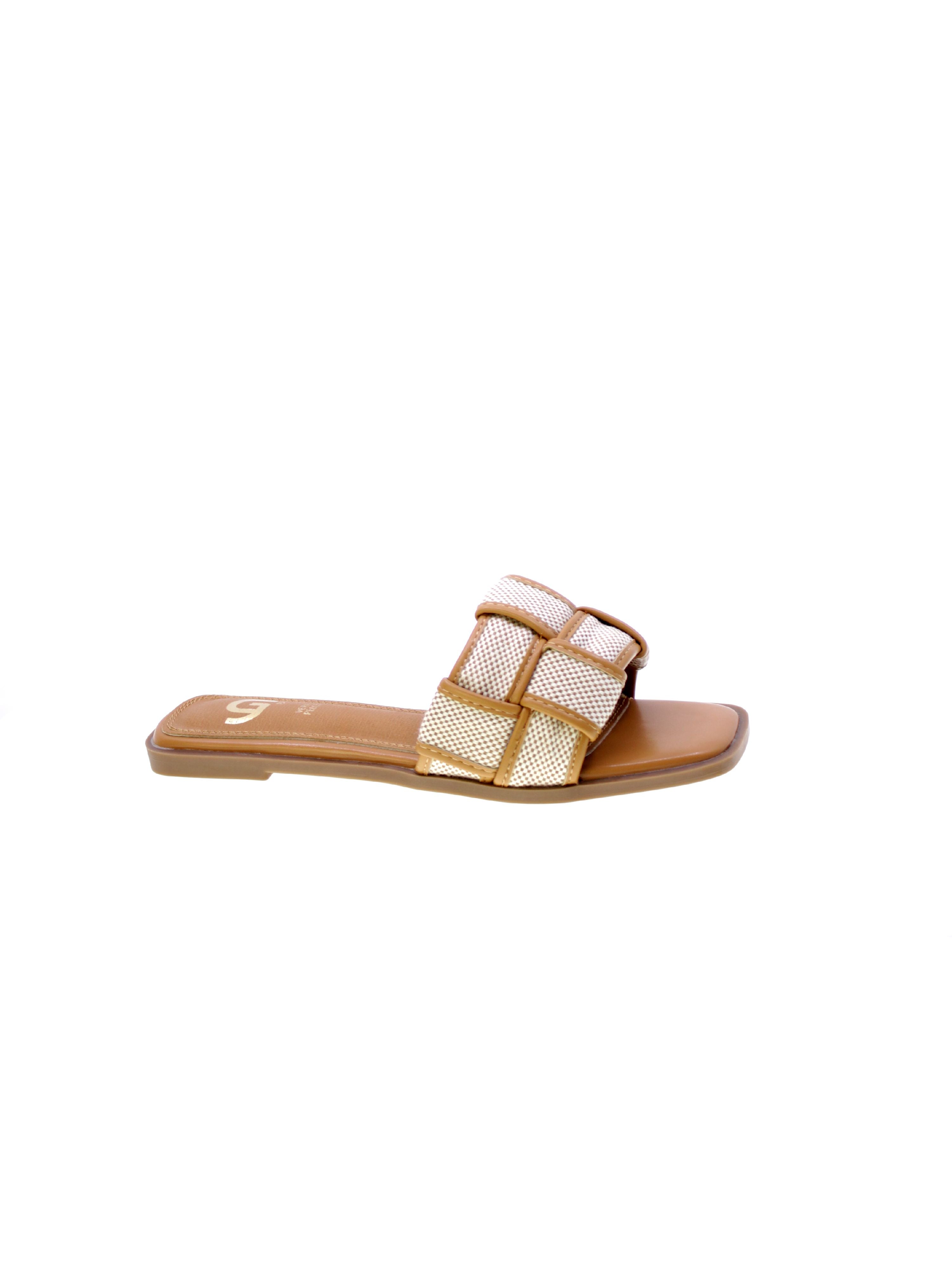 Gold&gold Sandalo Mules Basso Tessuto Donna Camel Gh60