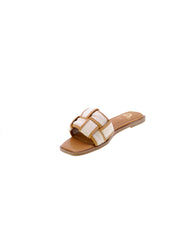 Gold&gold Sandalo Mules Basso Tessuto Donna Camel Gh60