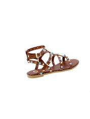Gold&gold Sandalo Basso Borchie Donna Cuoio Gh57