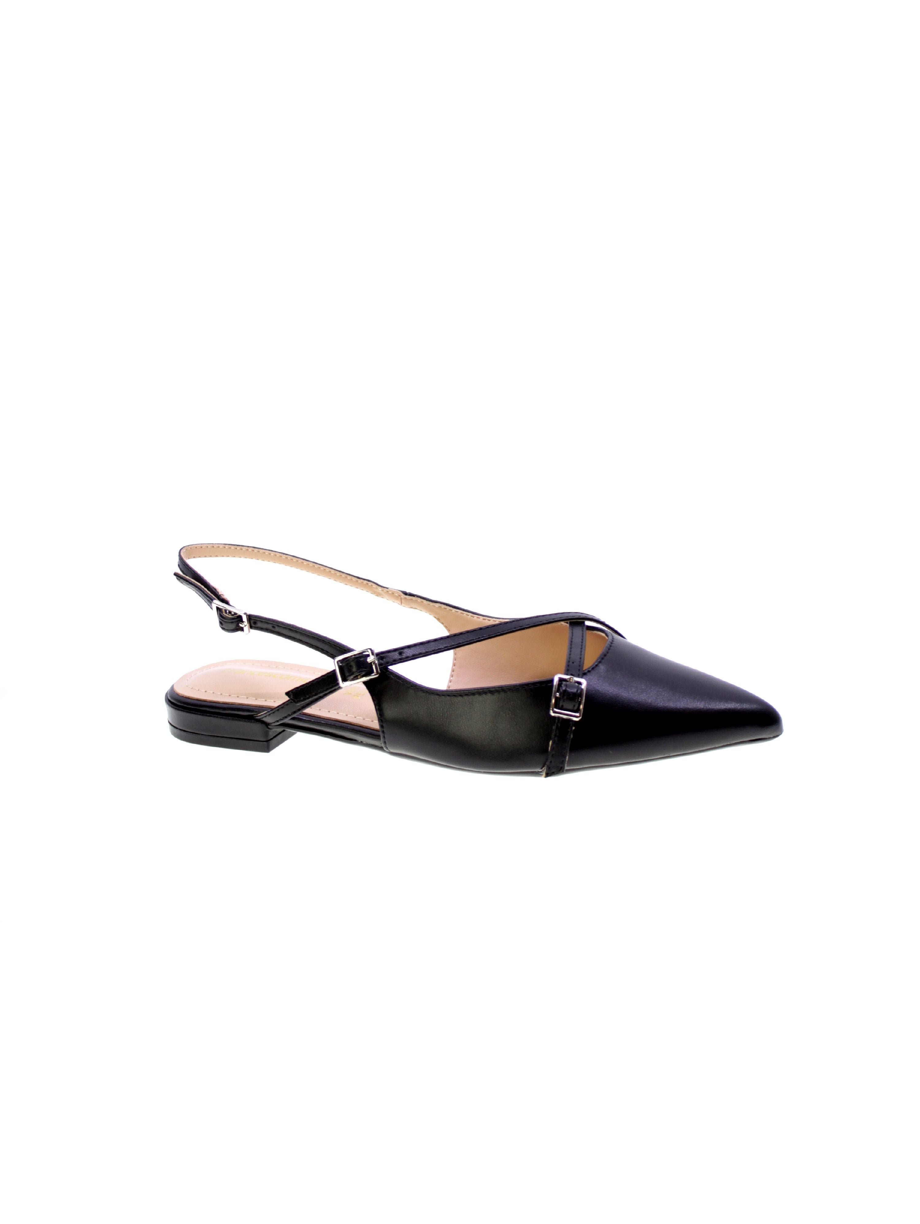 Francesco milano Decollete Basso Tallone Aperto Donna Nero C04-18a-ne