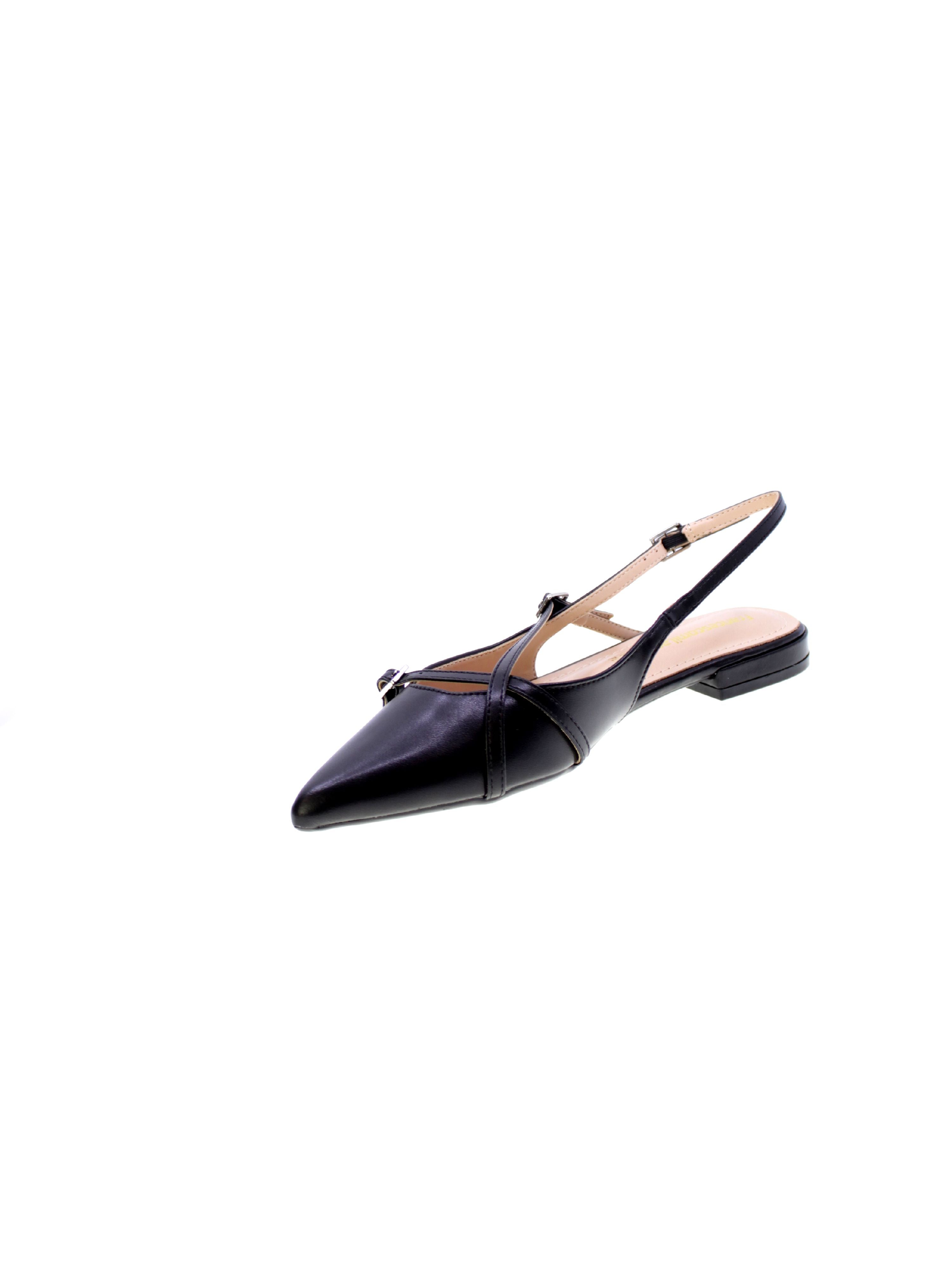 Francesco milano Decollete Basso Tallone Aperto Donna Nero C04-18a-ne