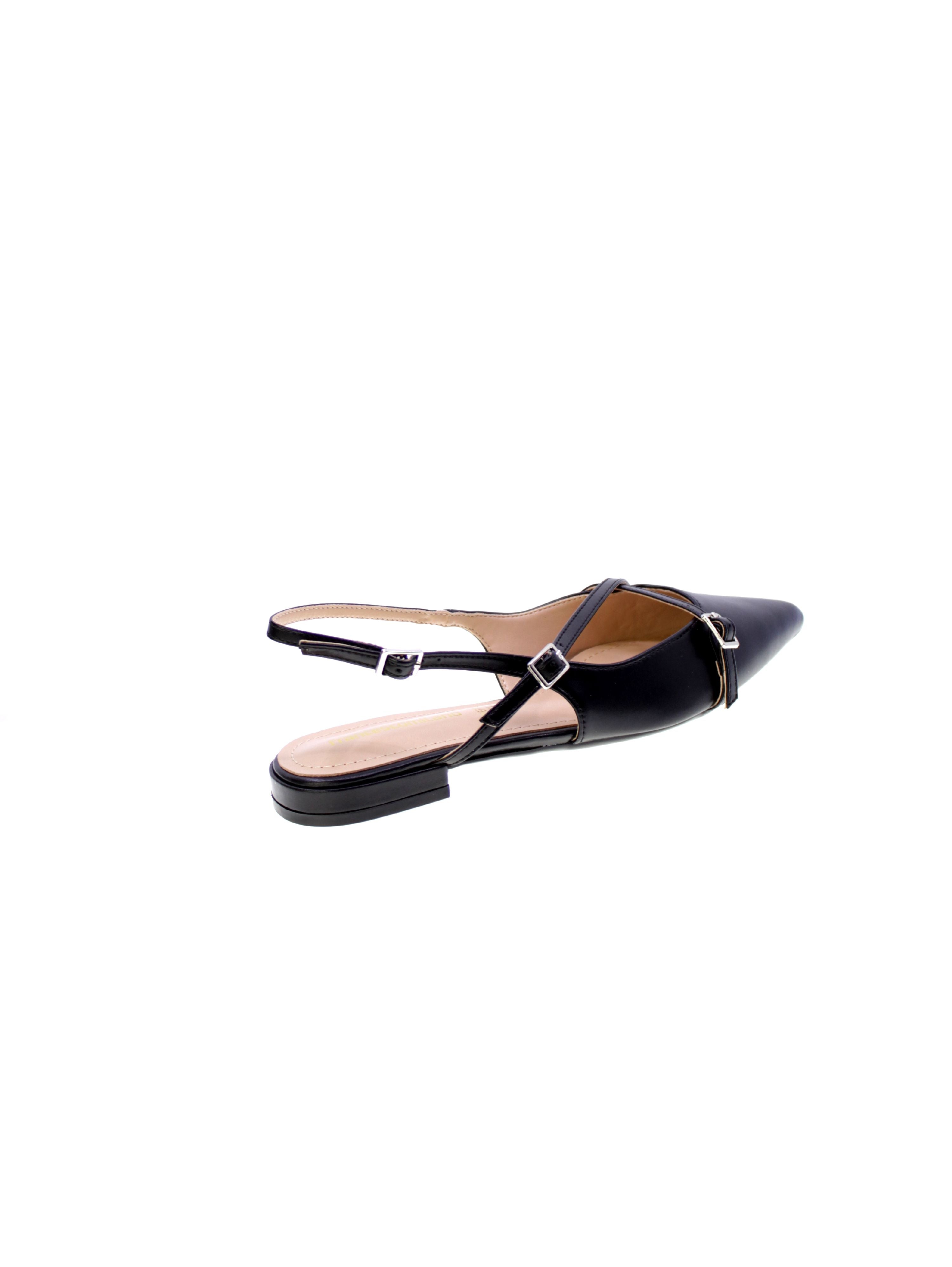 Francesco milano Decollete Basso Tallone Aperto Donna Nero C04-18a-ne