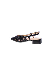Francesco milano Decollete Basso Tallone Aperto Donna Nero E08-04p-ne